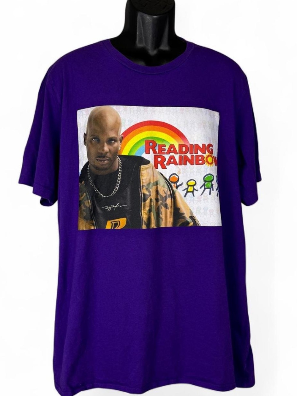 DMX Reading Rainbow Mashup Graphic Tee Purple 2XL